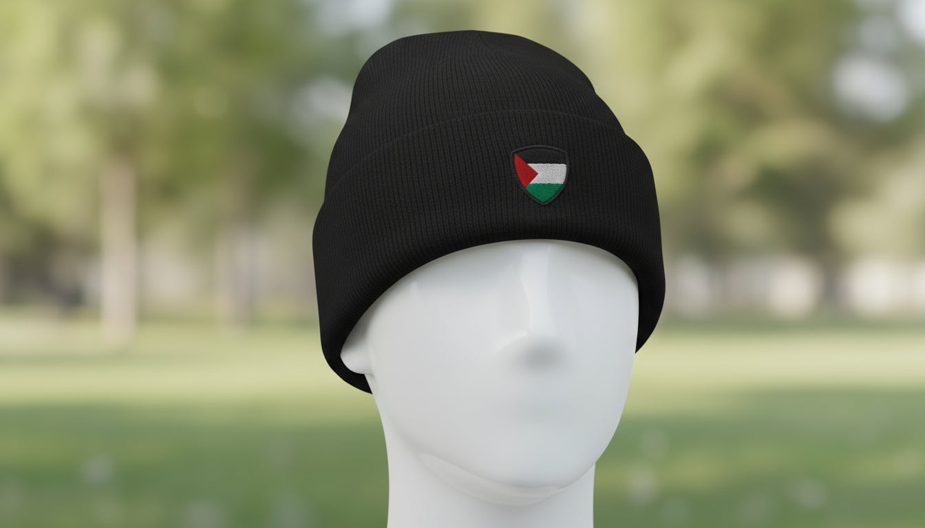 Embroidered Palestine Flag Beanie